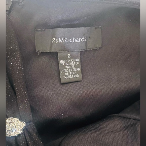 Beautiful 😍R&M Richards Empire Waist Black Sleeveless Sparkle Maxi Dress size 8 - Picture 14 of 15